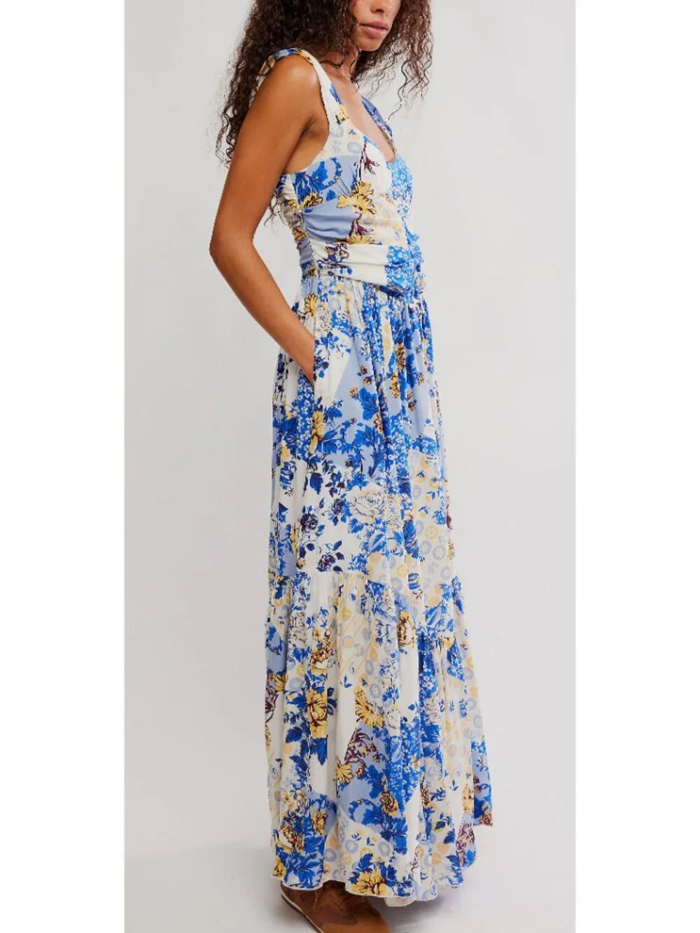 FREE PEOPLE Sasha Maxi Dress/ Porcelain Combo